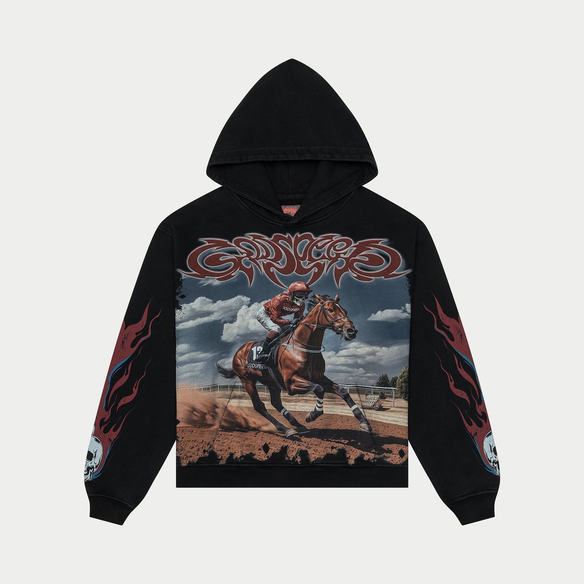 GodSpeed Thoroughbred Hoodie (Black wash)