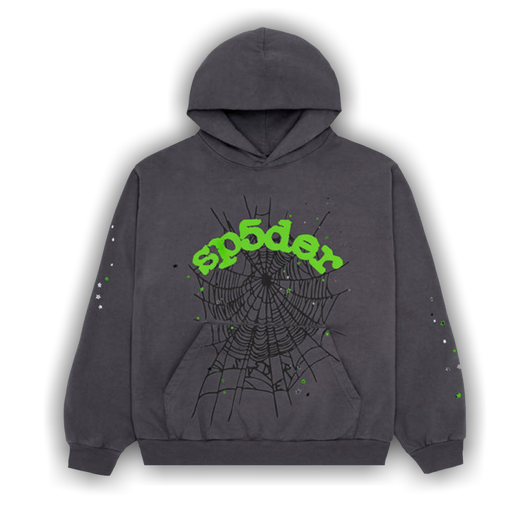 Sp5der Wait Web Hoodie 'Slate Grey'