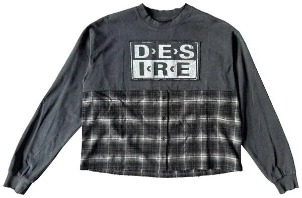 Bottega Desires Hybrid Flannel T-Shirt 'Black'
