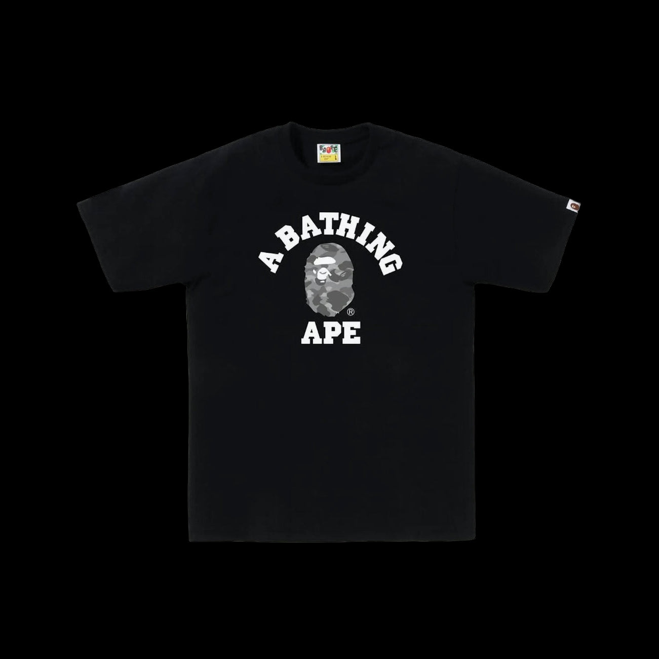 Bape ABC Ape Honeycomb Head Tee Black