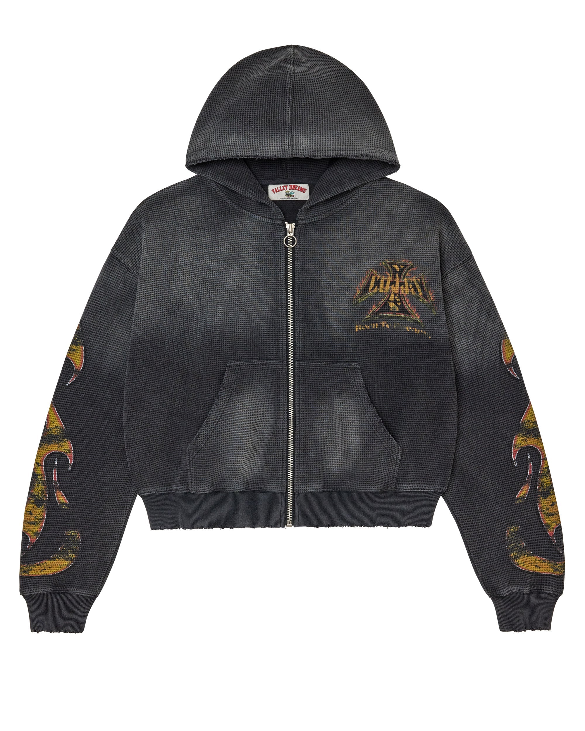 Vale Forever Reborn Waffle Zip Up 'Black'