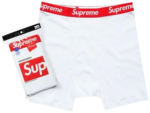 Supreme x Hanes Boxer Briefs (4 Pack) 'White'
