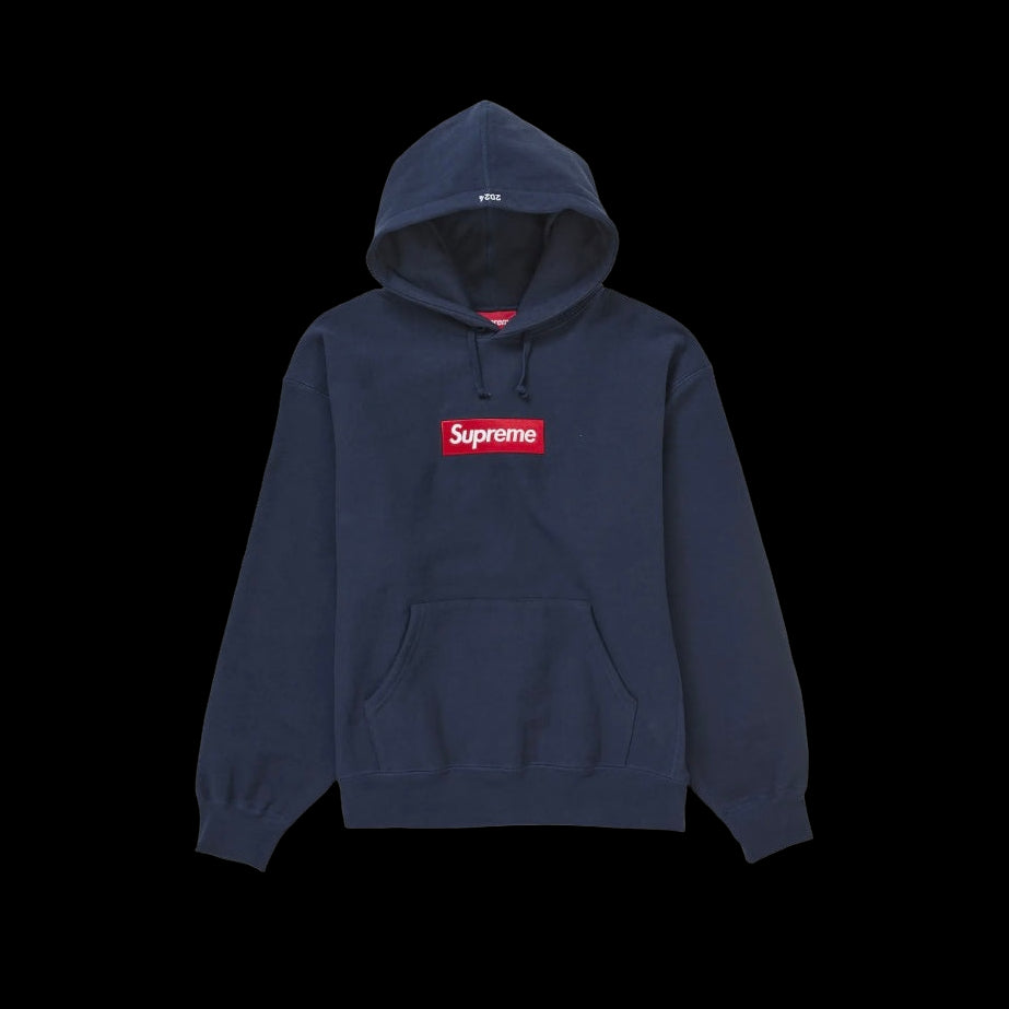 Supreme Box Logo Hooded Sweatshirt 'Navy'