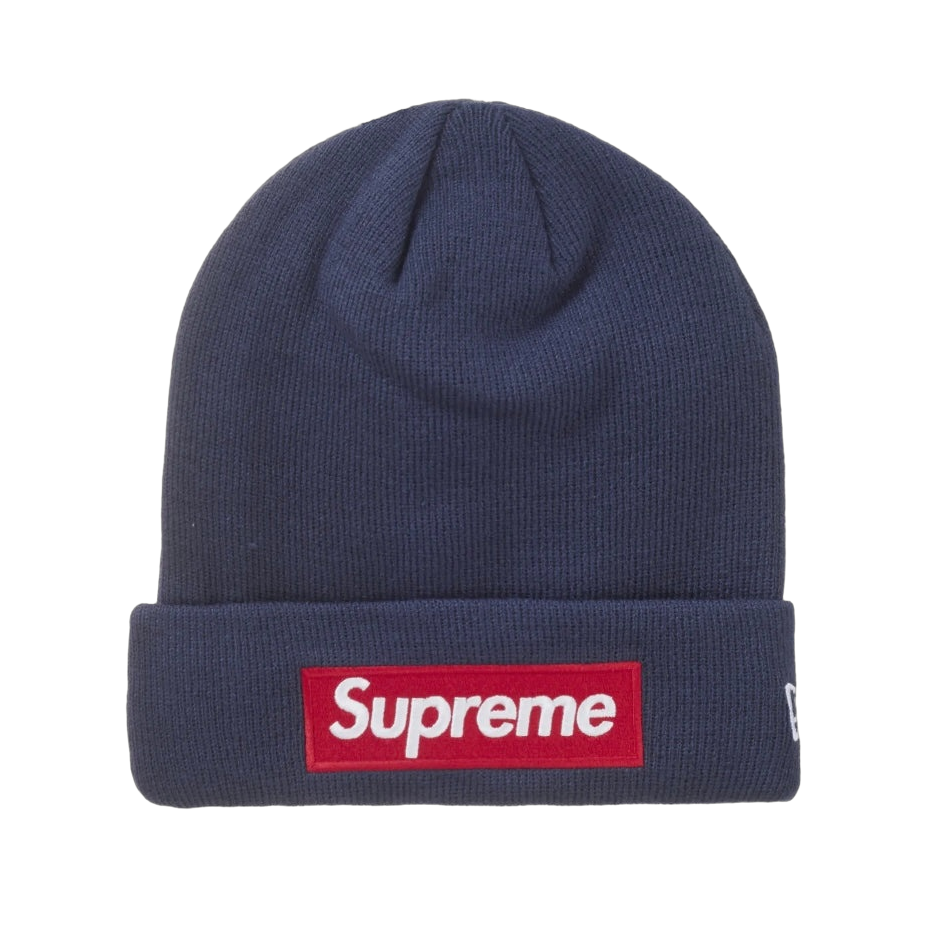 Supreme x New Era Box Logo Beanie 'Navy'