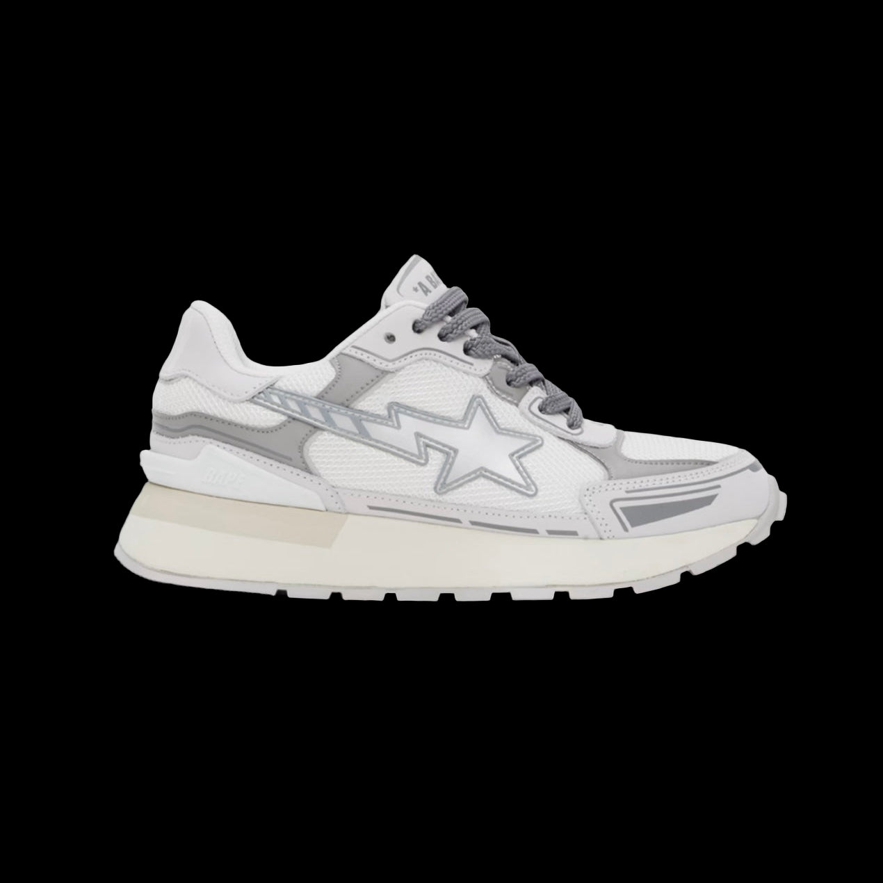 Bapesta White & Gray ROAD STA Express #3