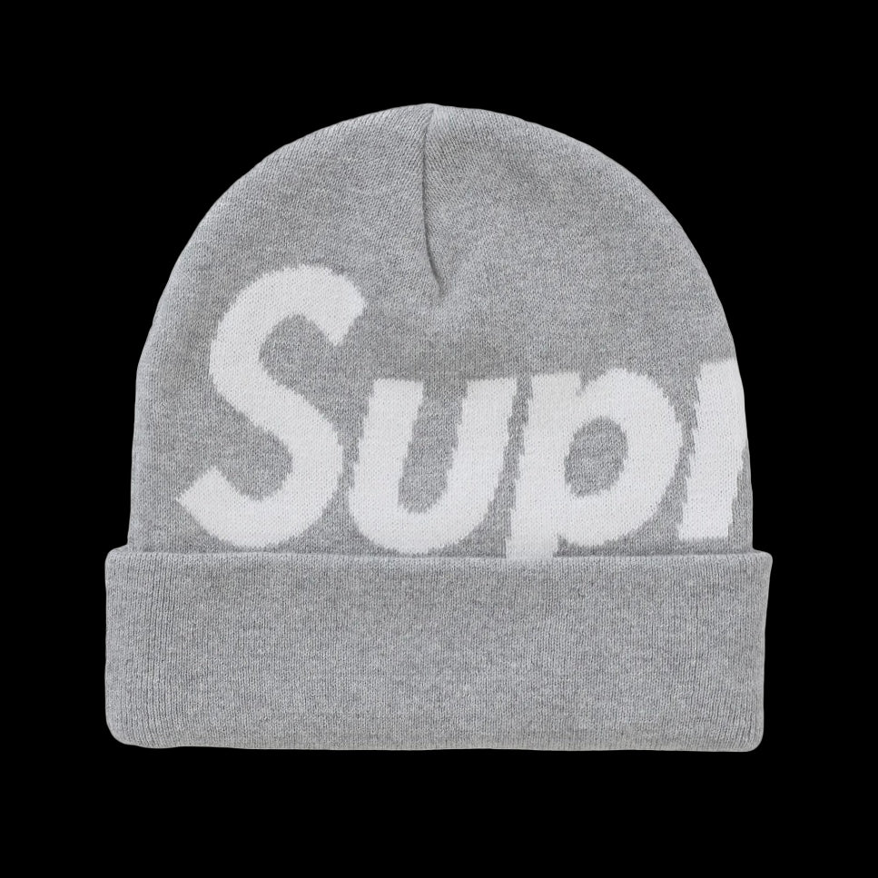 Supreme Big Logo Beanie FW24 Grey
