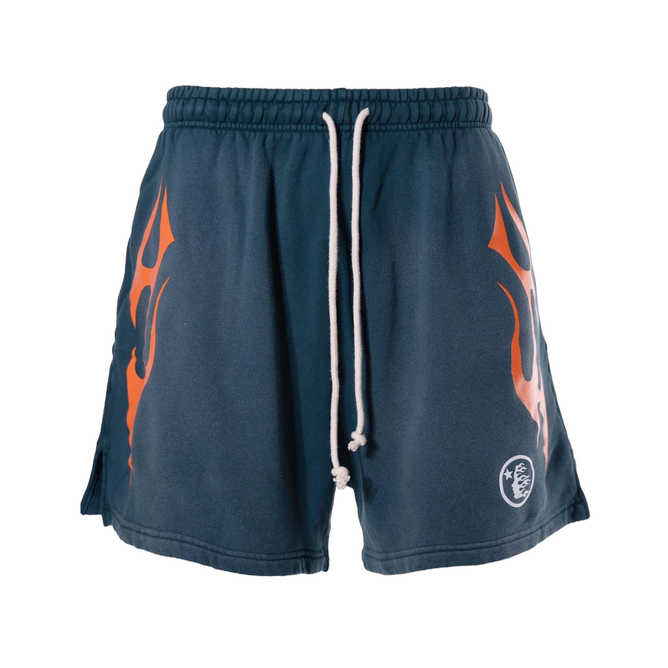 Hellstar Flame Shorts 'Navy/Orange'