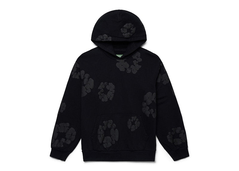 Denim Tears Cotton Wreath Hoodie Black Monochrome