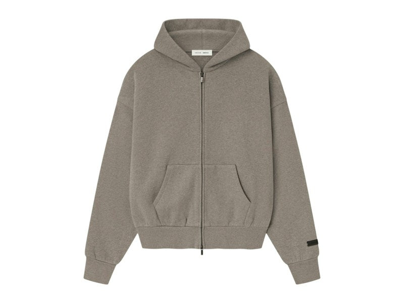 Fear of God Essentials Classic Fleece Zip-Up Hoodie Homestead Heather