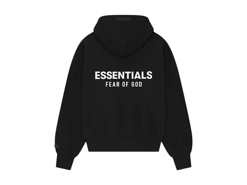Fear of God Essentials Classic Full Zip-Up Hoodie Jet Black