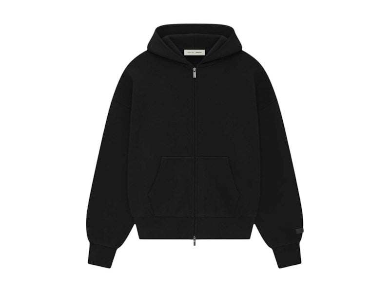 Fear of God Essentials Classic Full Zip-Up Hoodie Jet Black