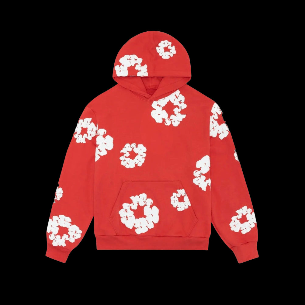 Denim Tears Cotton Wreath Hoodie Red