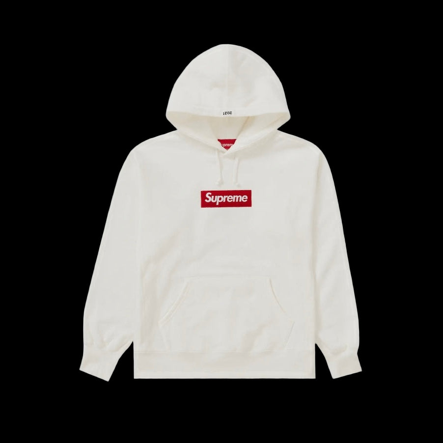 Supreme Box Logo Hoodie White Red