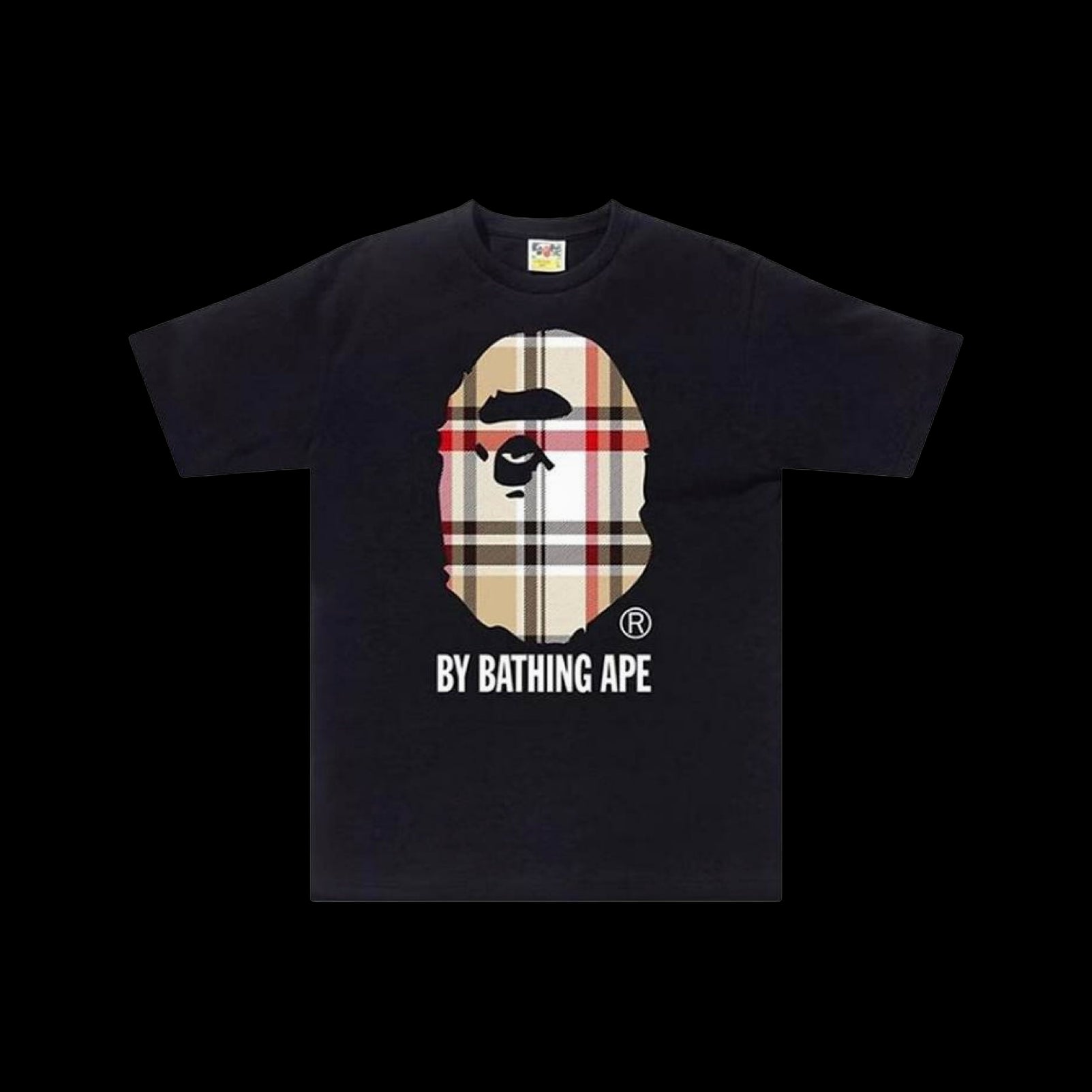 Bape Burberry Ape Head Tee Black