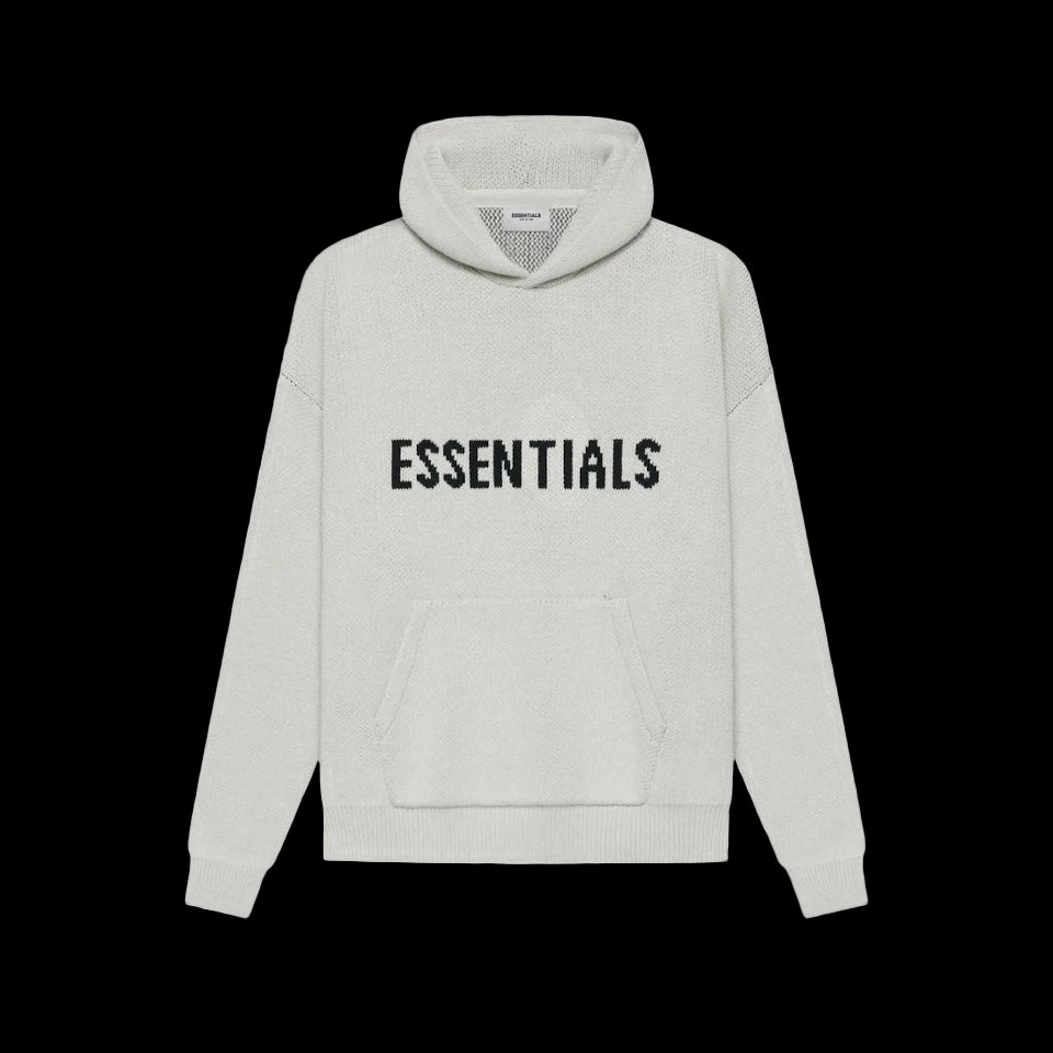 Essentials Knit Hoodie Light Heather Oatmeal