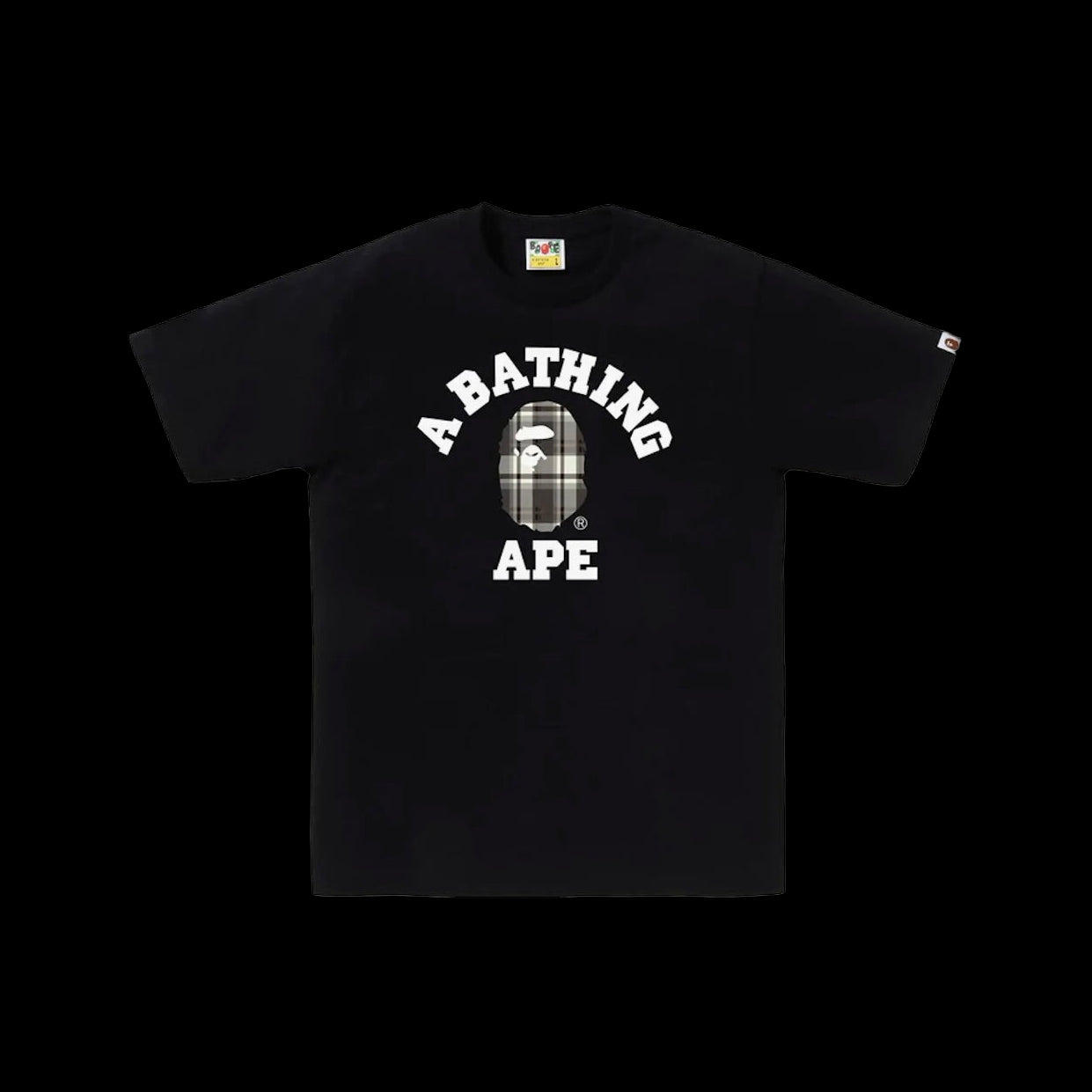 Bape ABC Grey Plaid Tee Black