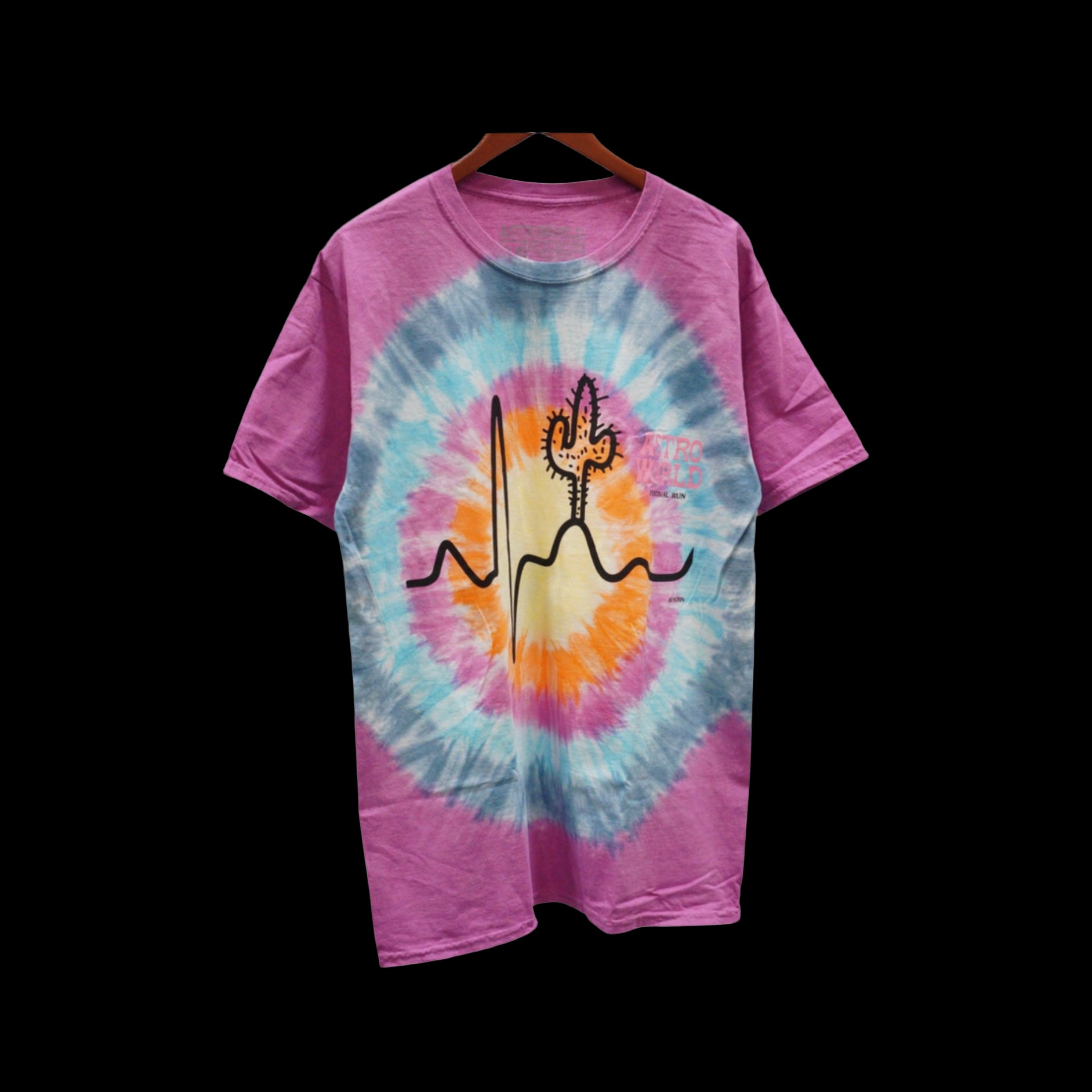 Travis Scott Festival run the tie dye austin tee