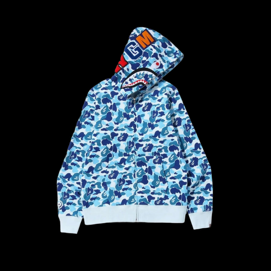 Bape Blue Camo Zip Up