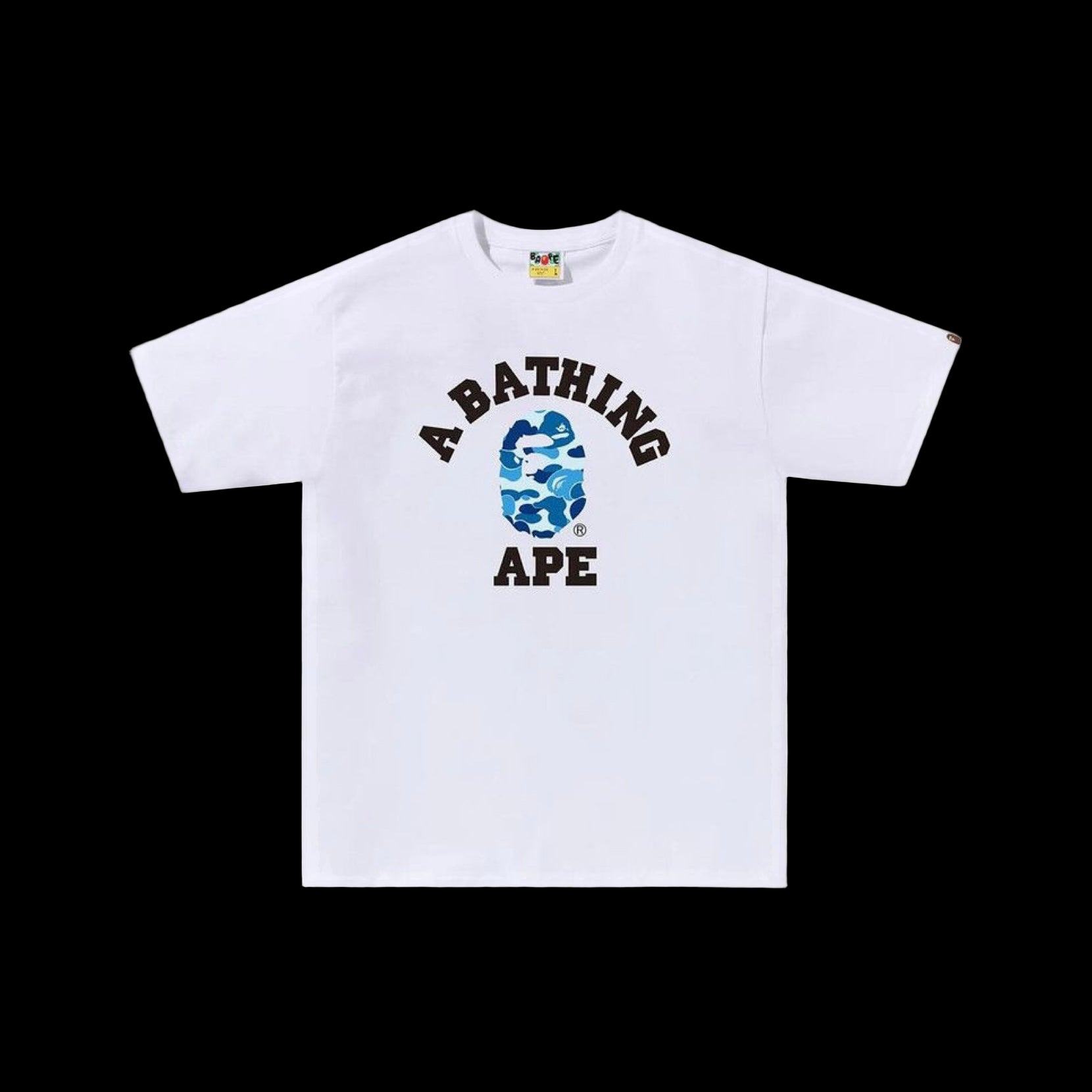 Bape ABC Blue Flame Head Tee White