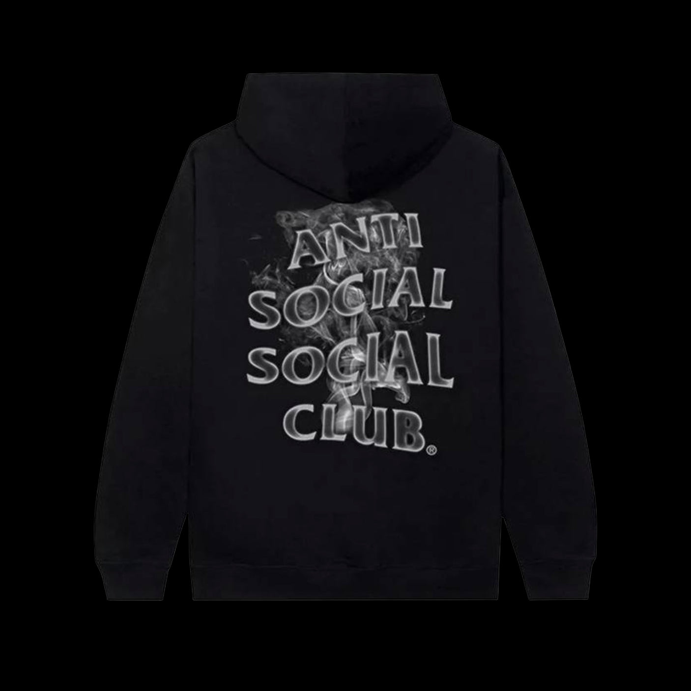 Anti-Social White Smoke Hoodie Black