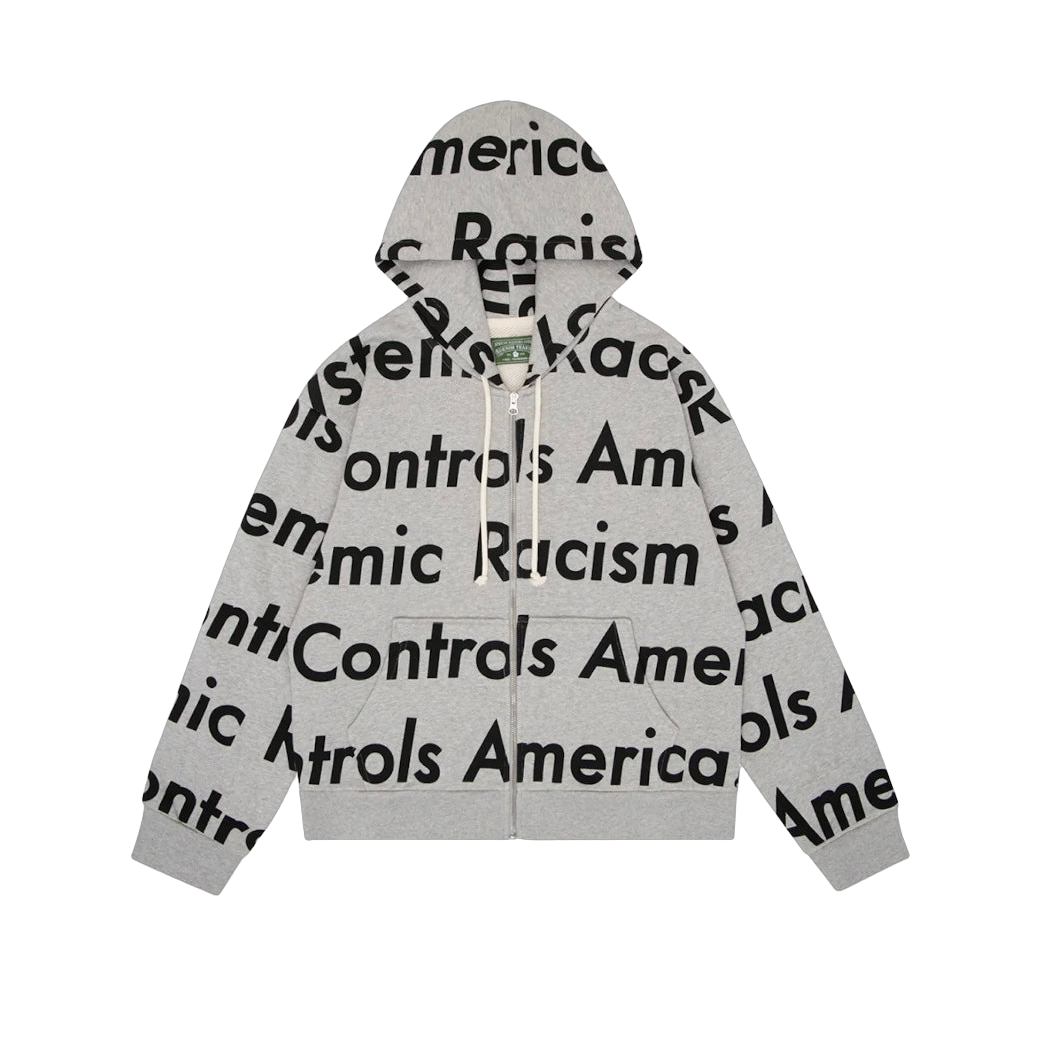 Denim Tears Repeat Zip-Up Grey