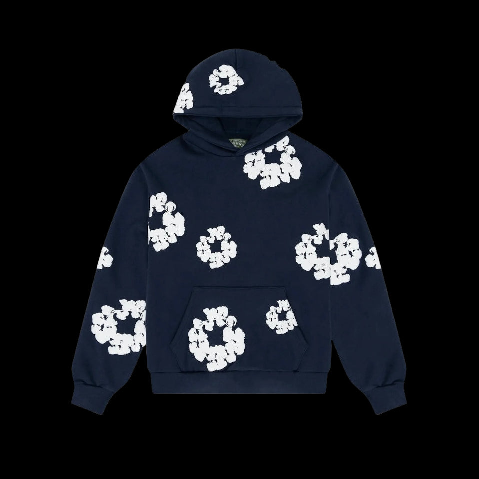 Denim Tears Cotton Wreath Hoodie Navy
