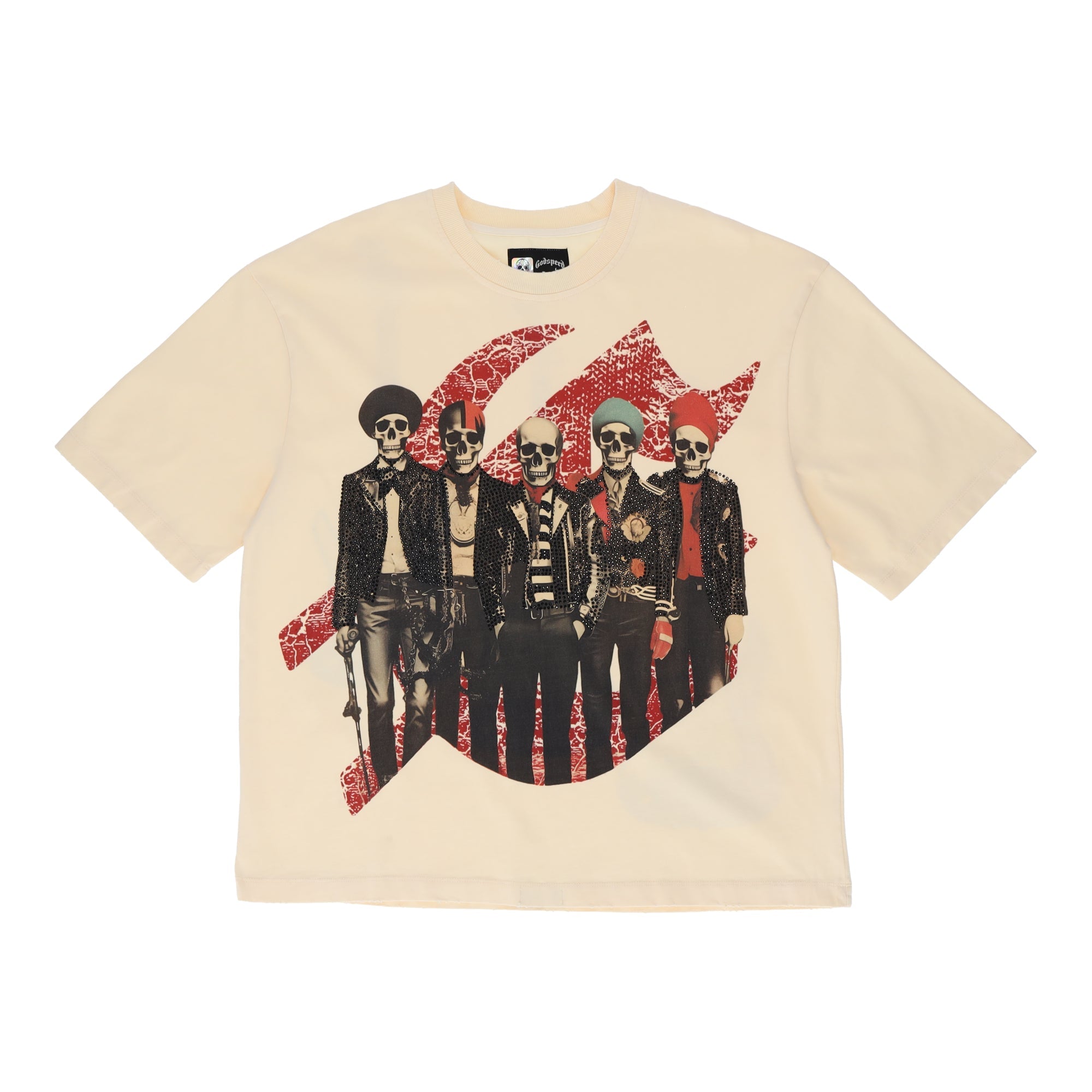 Godspeed Guitar Heros Bone Studded Tee Brown
