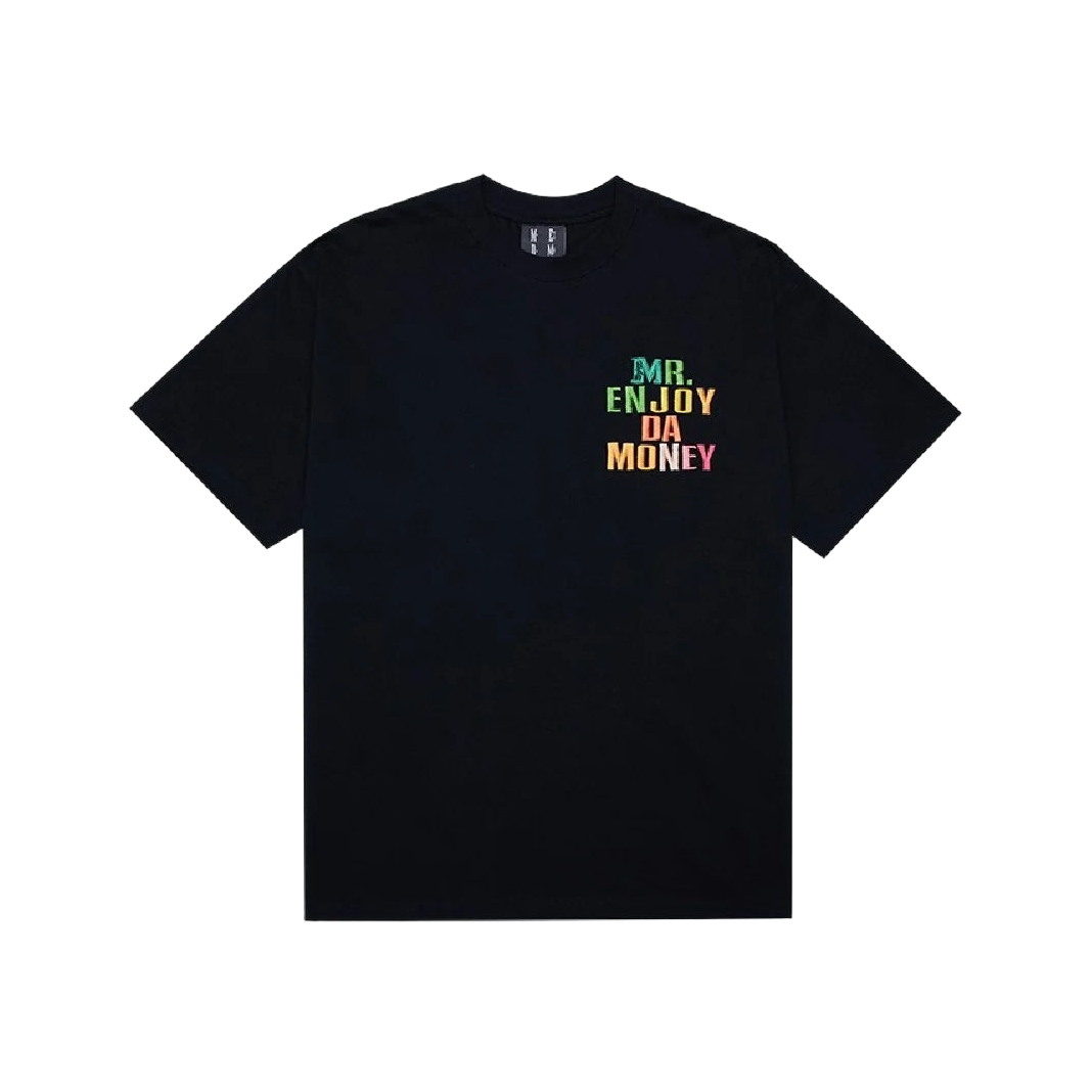 MR. Enjoy Da Money Rainbow Black Tee