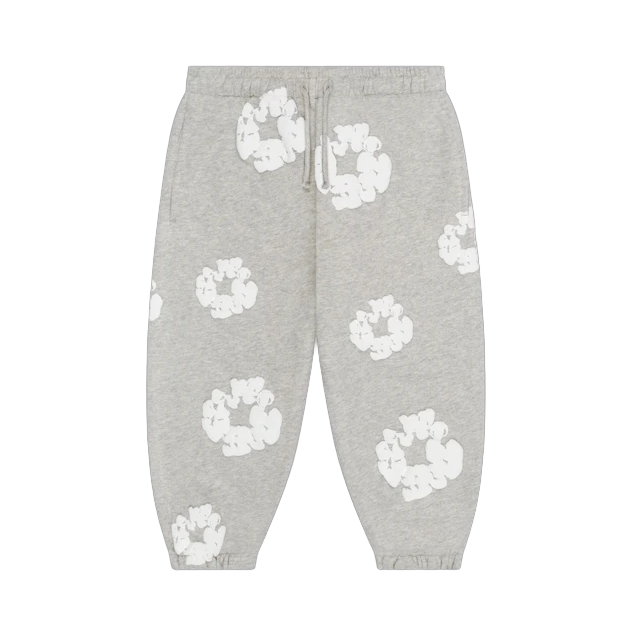 Kids Cotton Wreath Sweatpants Grey
