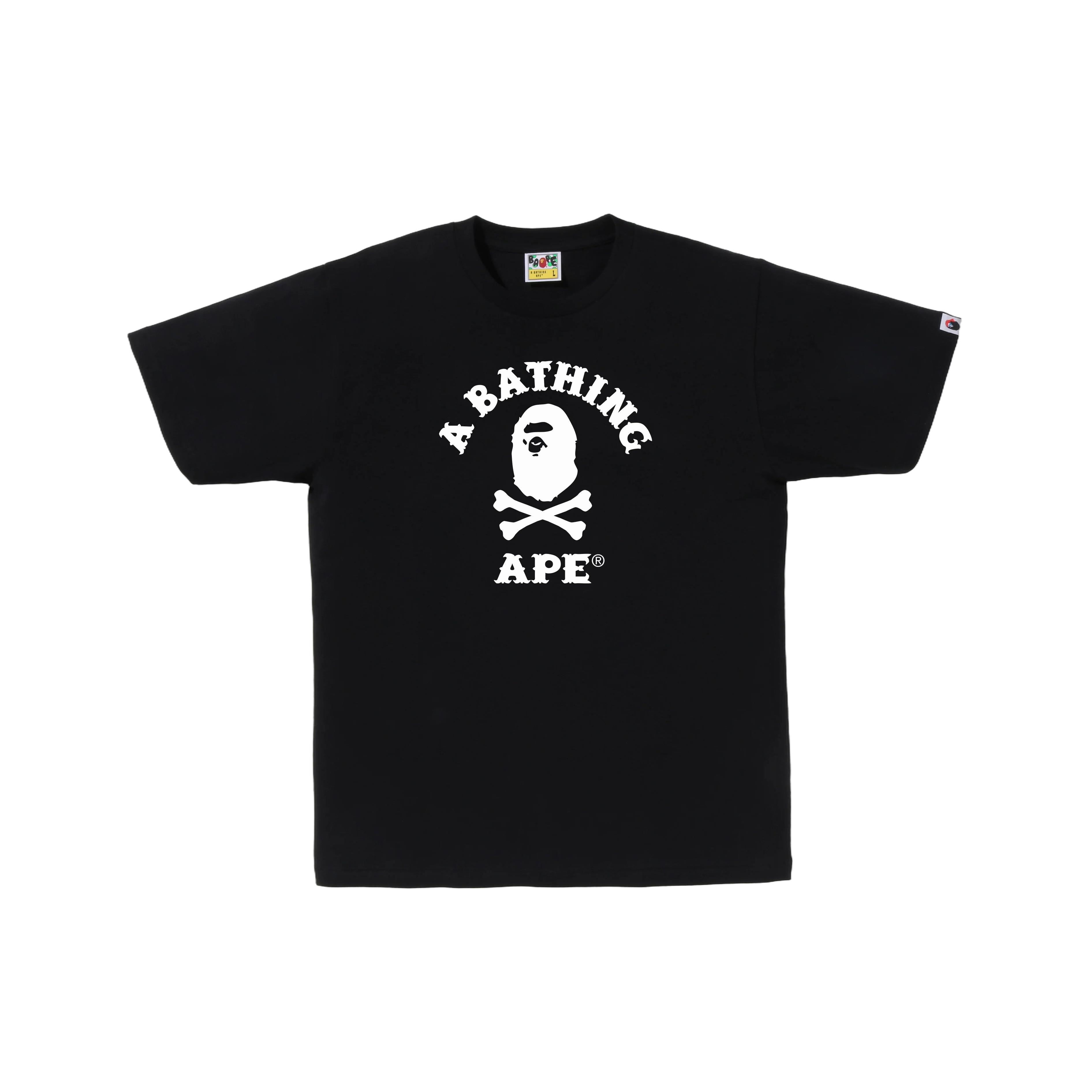 Bape Ape Crossbone College Tee Black
