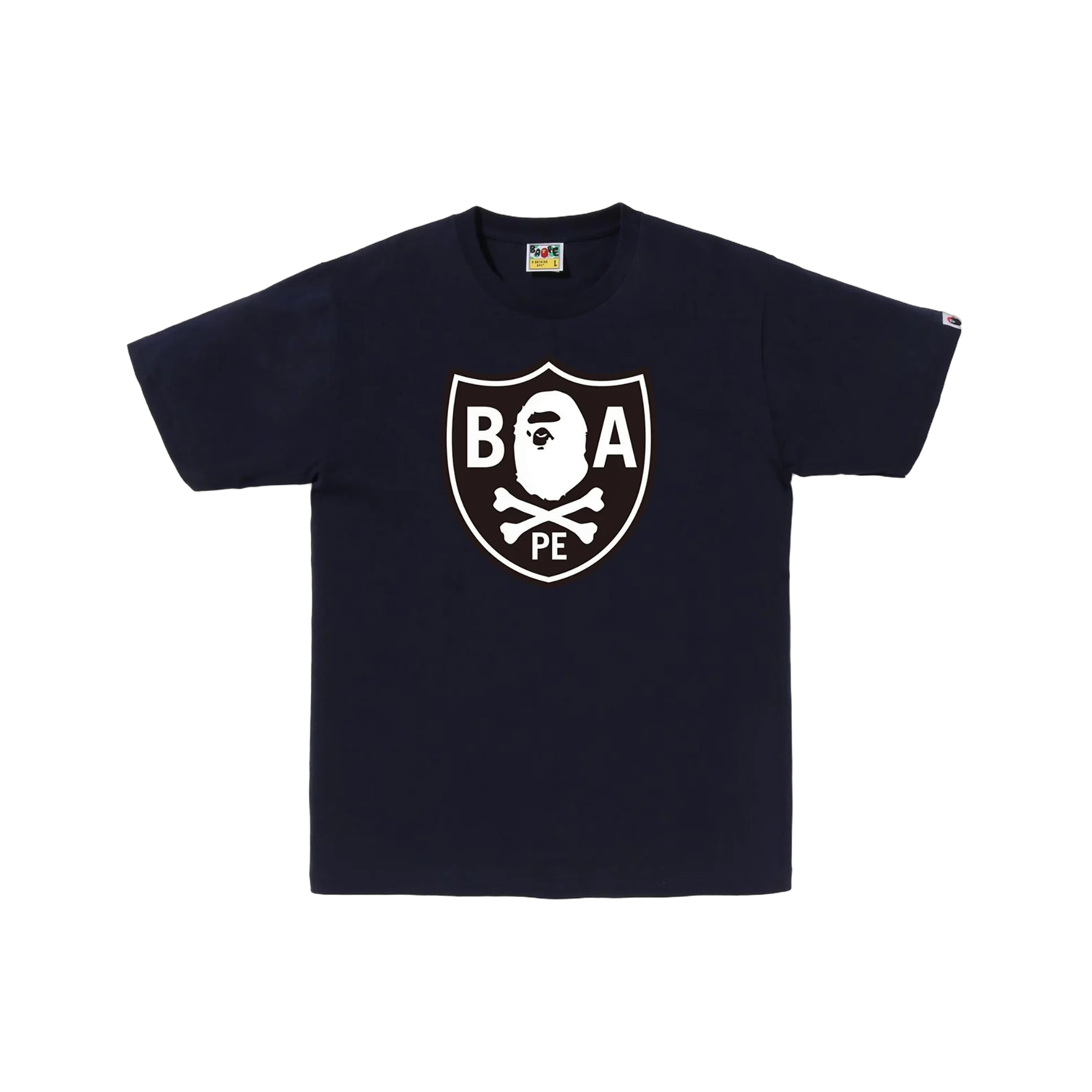 Bape Ape Crossbone Tee navy