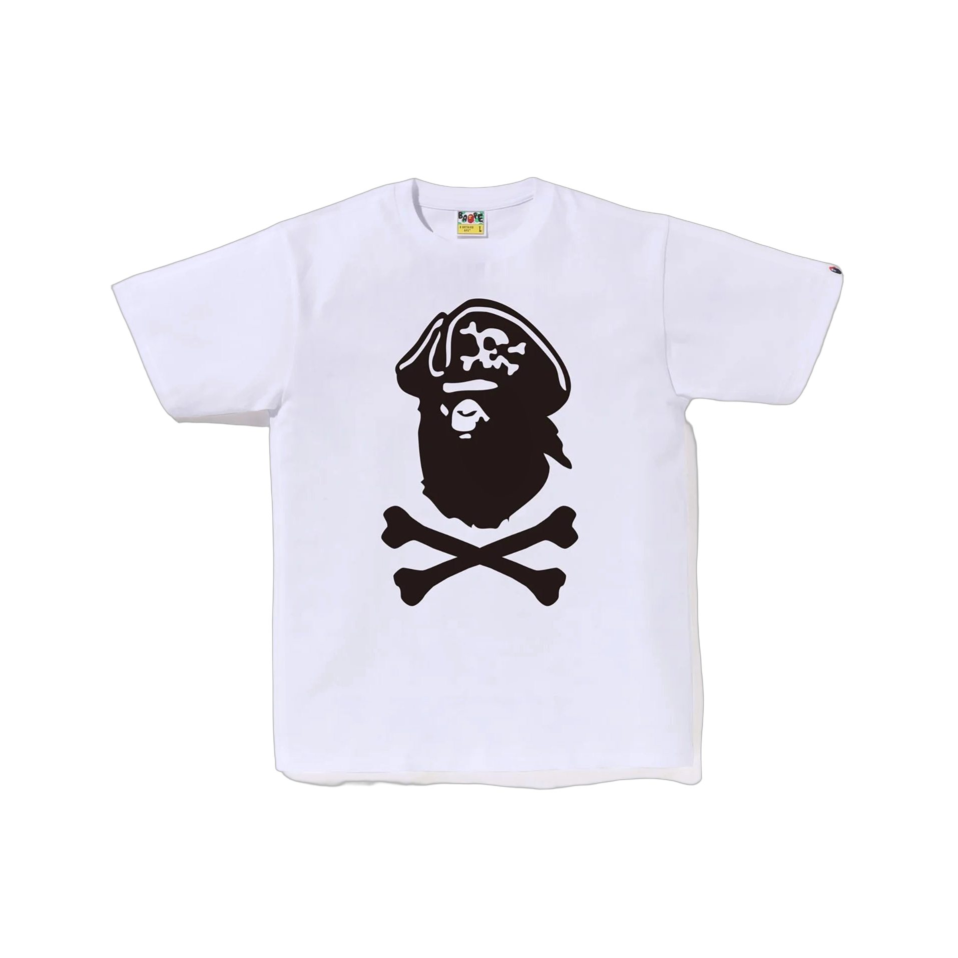 Bape Captain Ape Crossbone Tee White