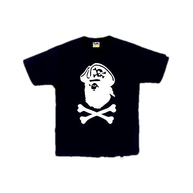 Bape Captain Ape Crossbone Tee Navy