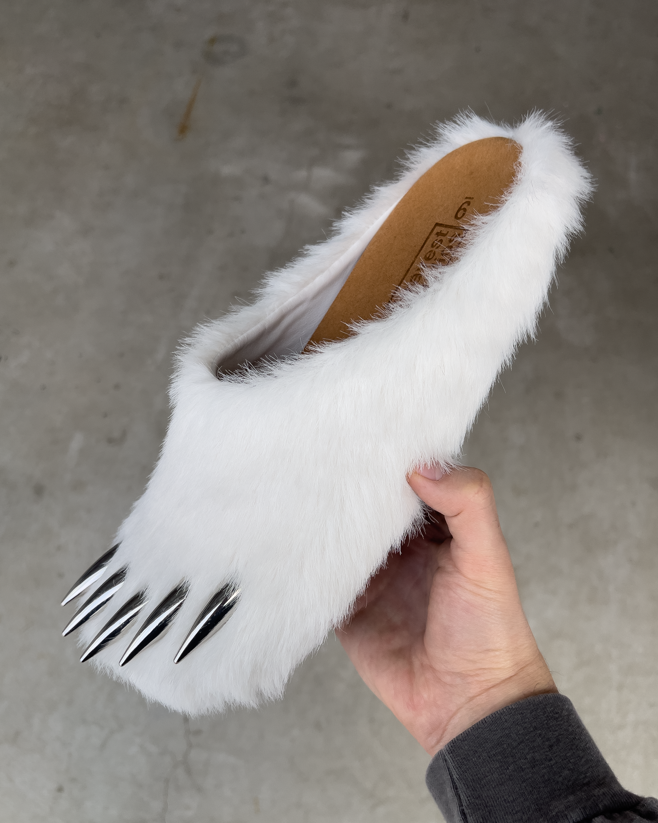 Bravest Studios White Bear Claw Mules