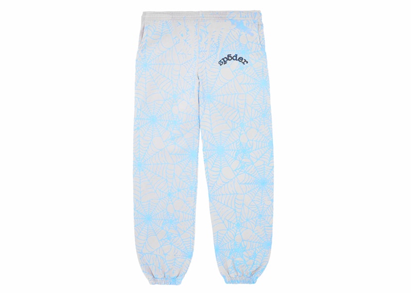 Sp5der AOP Web Sweatpants Heather Grey