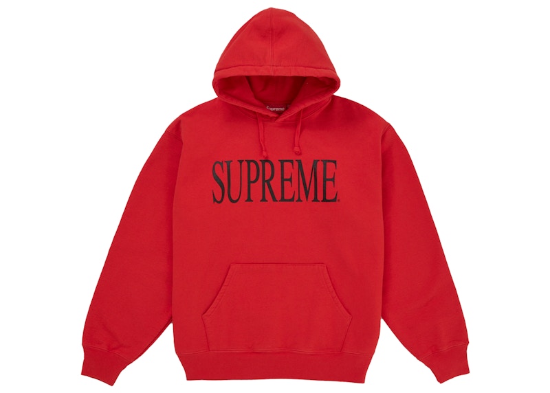 Supreme Capital Hooded Sweatshirt (FW26) Red