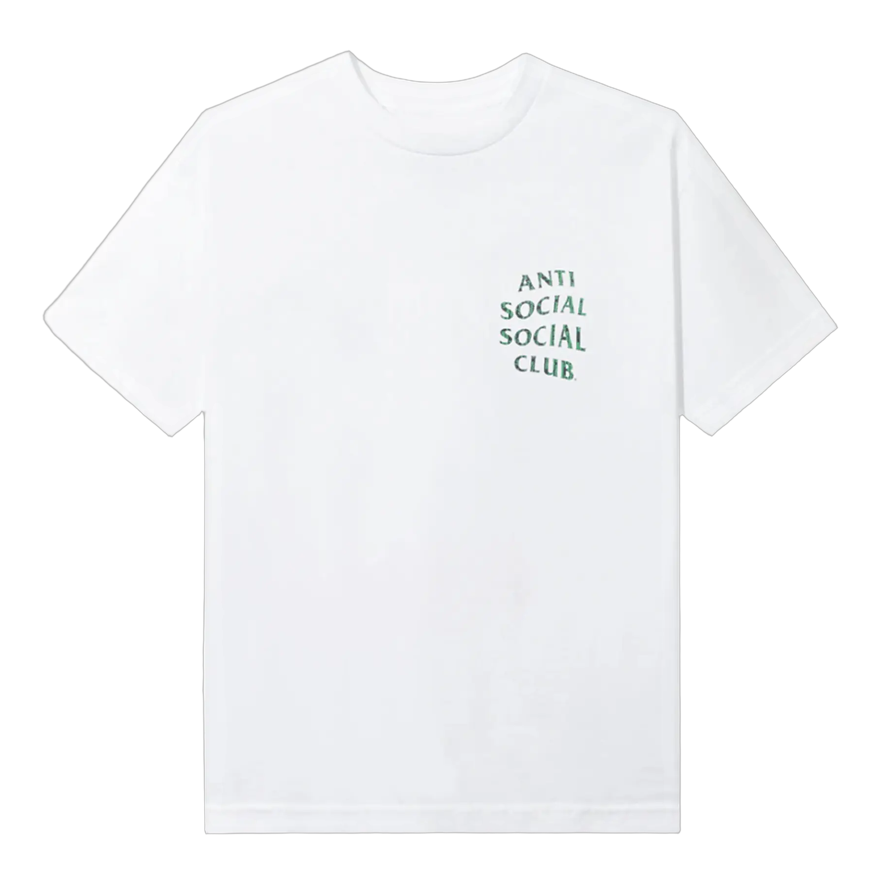 Anti-Social glitch tee white