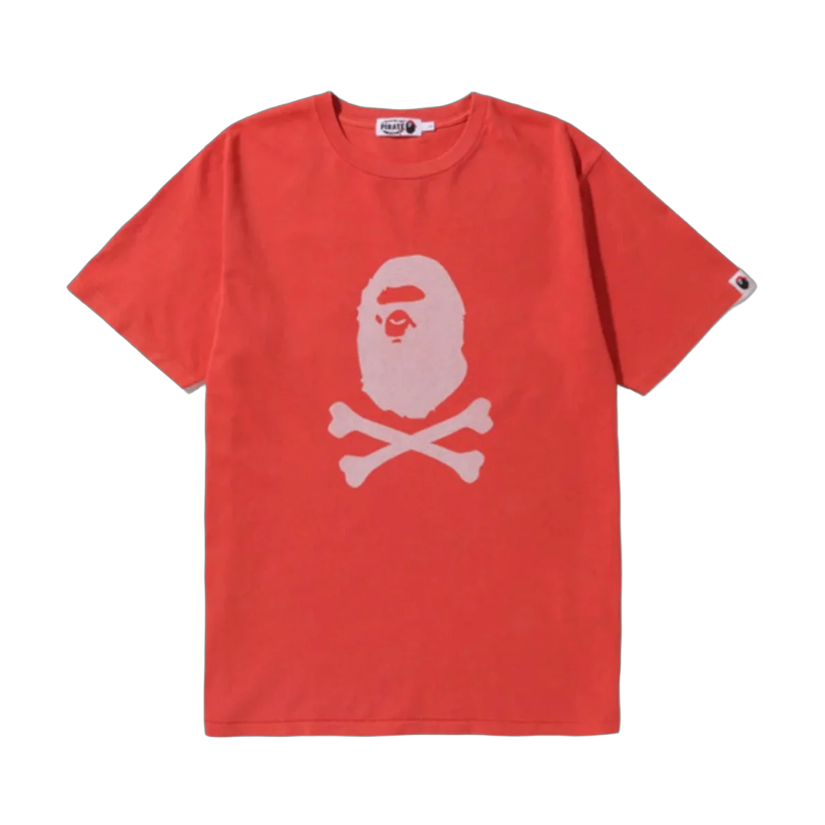 Bape Ape Crossbone Overdye Tee Red
