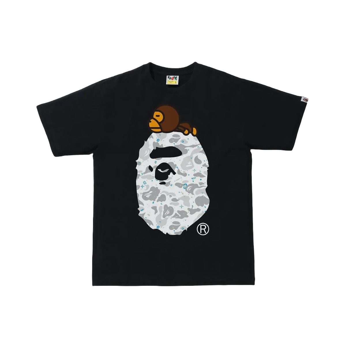 Bape Space Big Head Tee Black