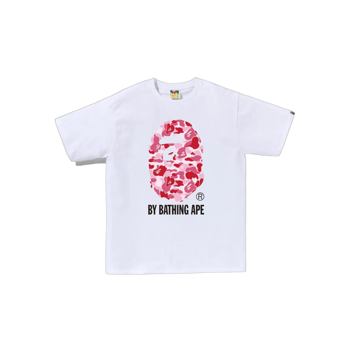 Bape Pink Big Head Tee White