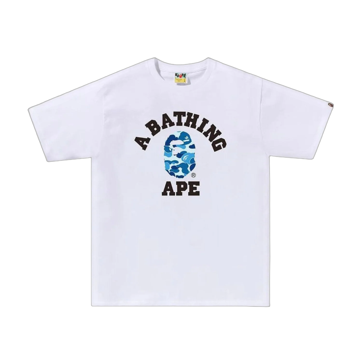 Bape ABC Blue Flame Head Tee White