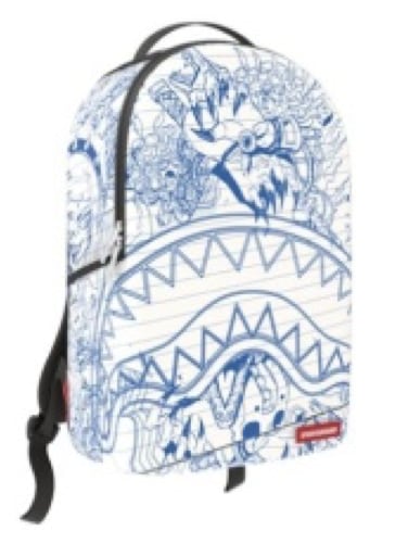 NOTEBOOK BLUE INK DOODLE BACKPACK
