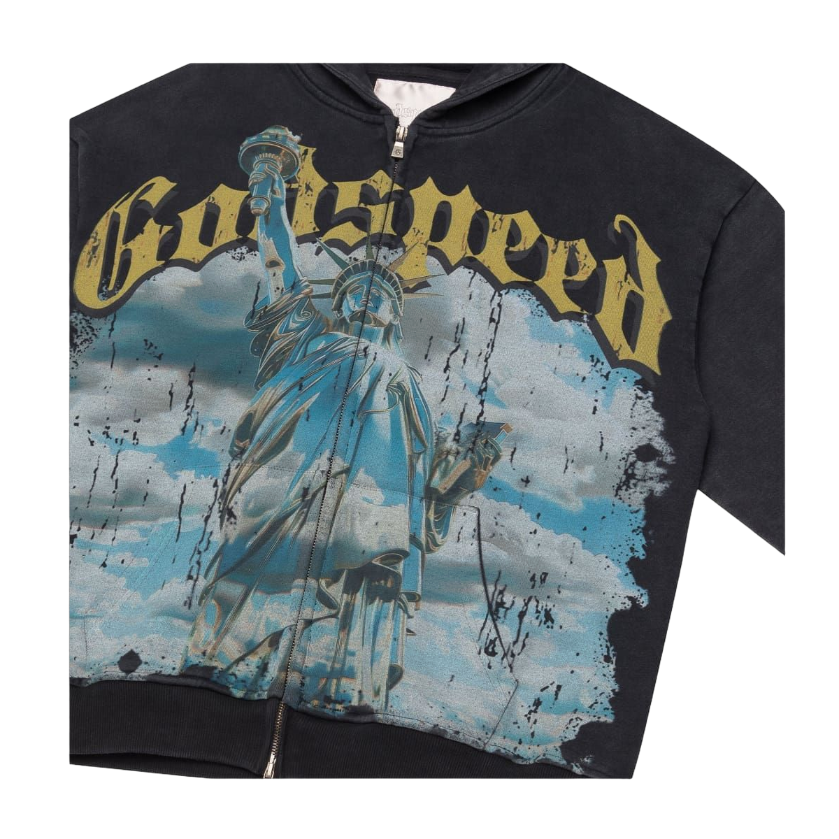 GodSpeed Chrome Liberty Zip Hoodie (Black Wash)