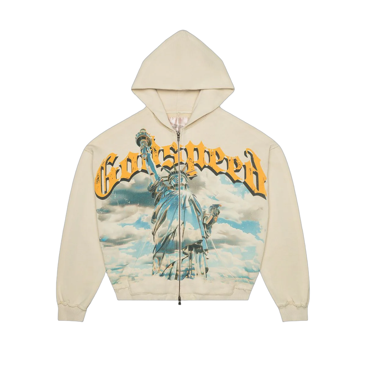 GodSpeed Chrome Liberty Zip Hoodie V2 (Bone)