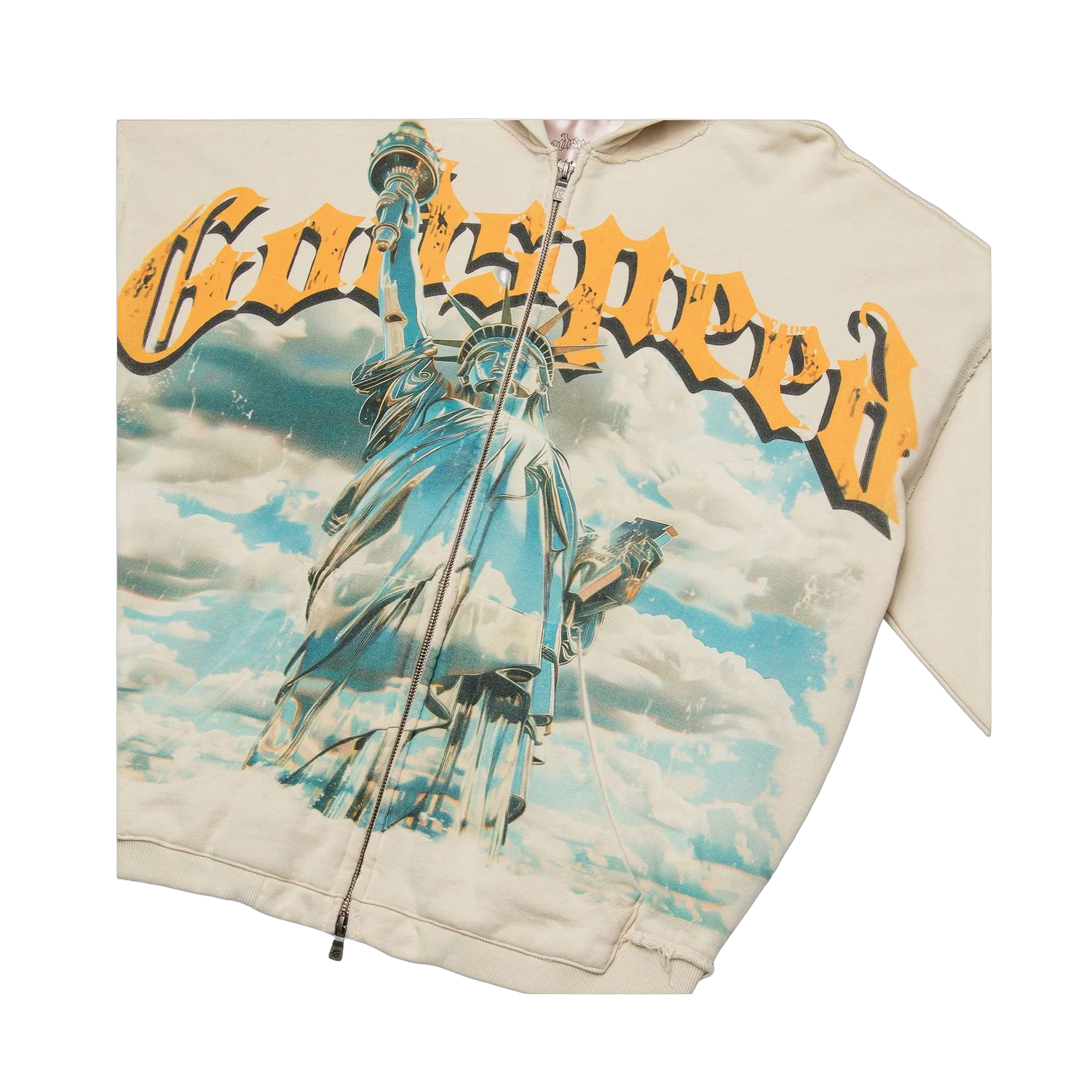 GodSpeed Chrome Liberty Zip Hoodie V2 (Bone)