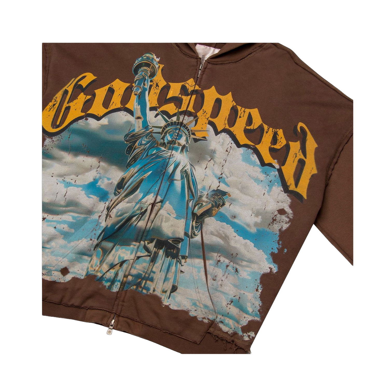 GodSpeed Chrome Liberty Zip Hoodie V2 (Brown Wash)