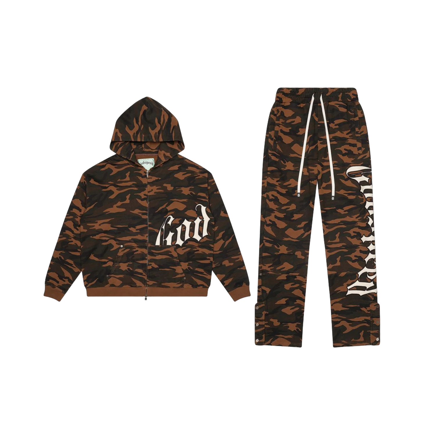 *Set As Sold* GodSpeed OG Logo Sweatsuit (Brown Camo)