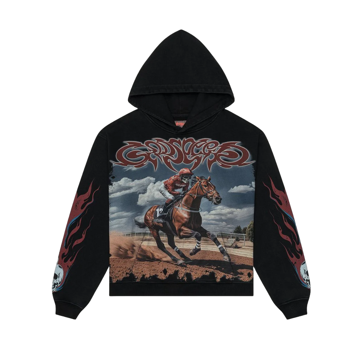 GodSpeed Thoroughbred Hoodie (Black wash)