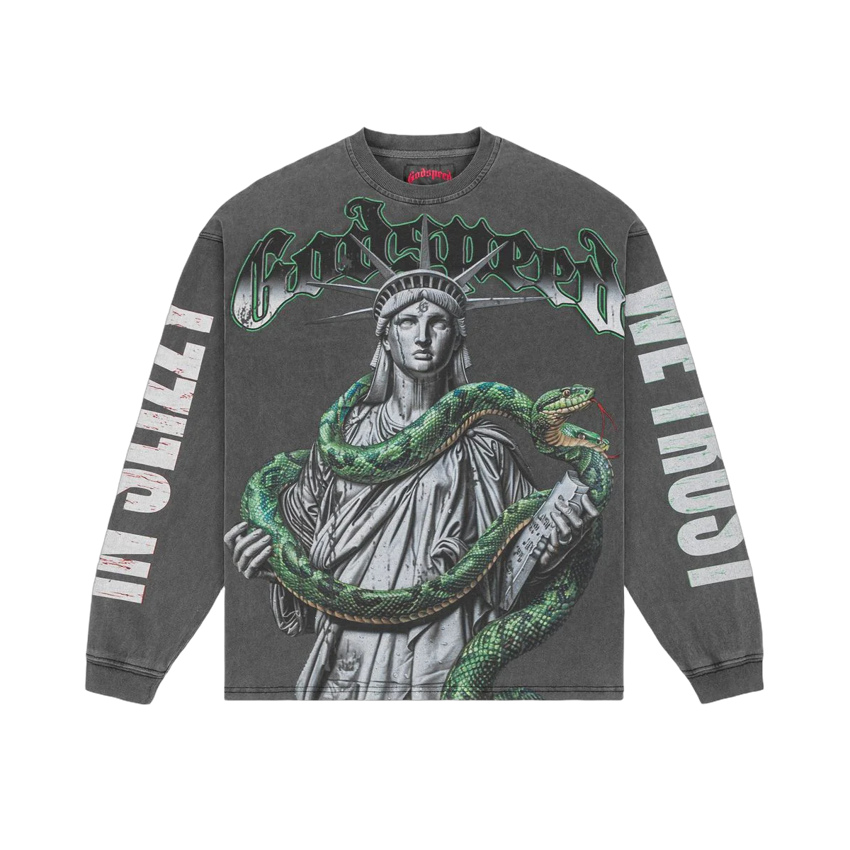 GodSpeed Top 5 Slizzy LS (Grey Wash)