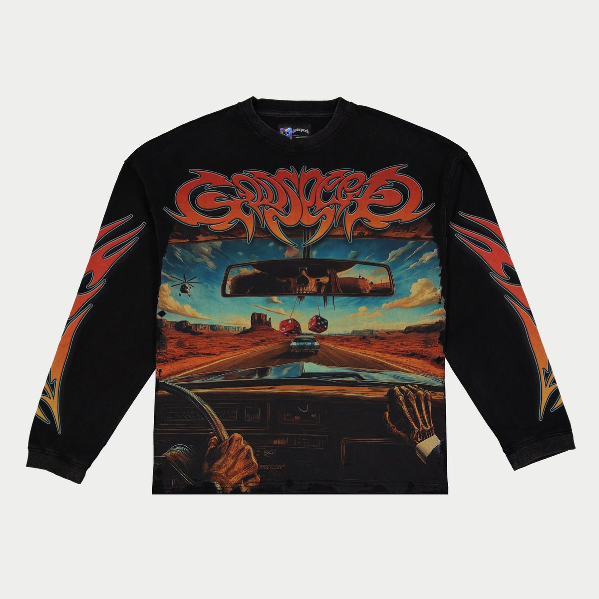Godspeed On The Run Ls Black wash